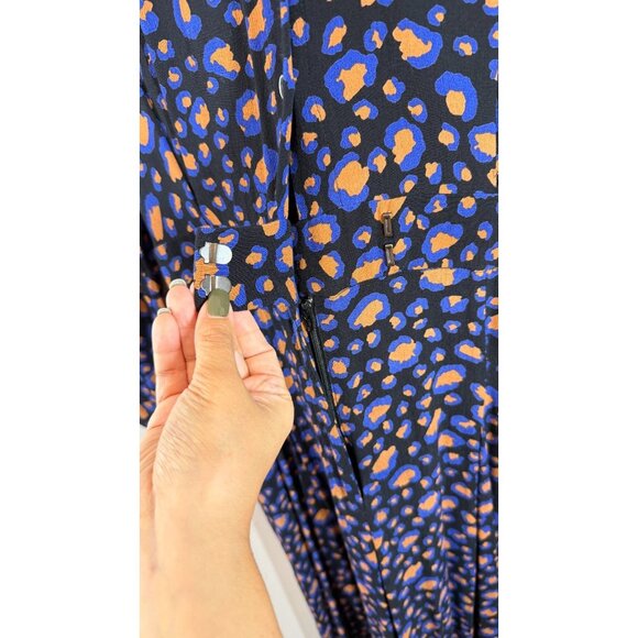 Anthropologie Loveland Jumpsuit US 6 UK 10 Leopard Print Viscose Wide Leg - Picture 11 of 14